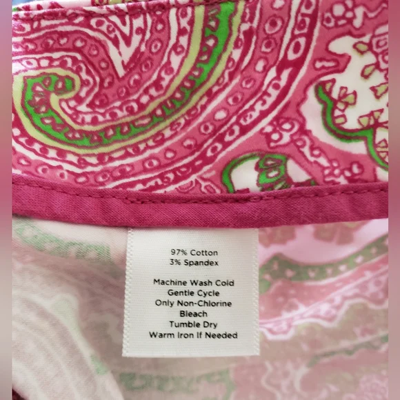 Talbots Preppy Paisley Cropped Pants - Picture 7 of 8